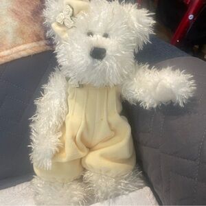 Boyds Bears Fluffy White and Yellow Teddy